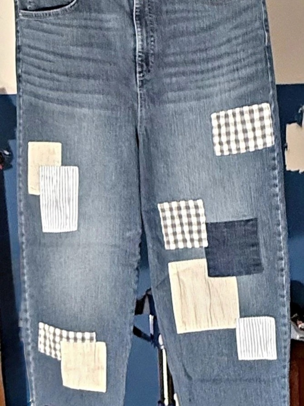 Style&Co Straight Leg Color Block Jeans Waist 16 Like New